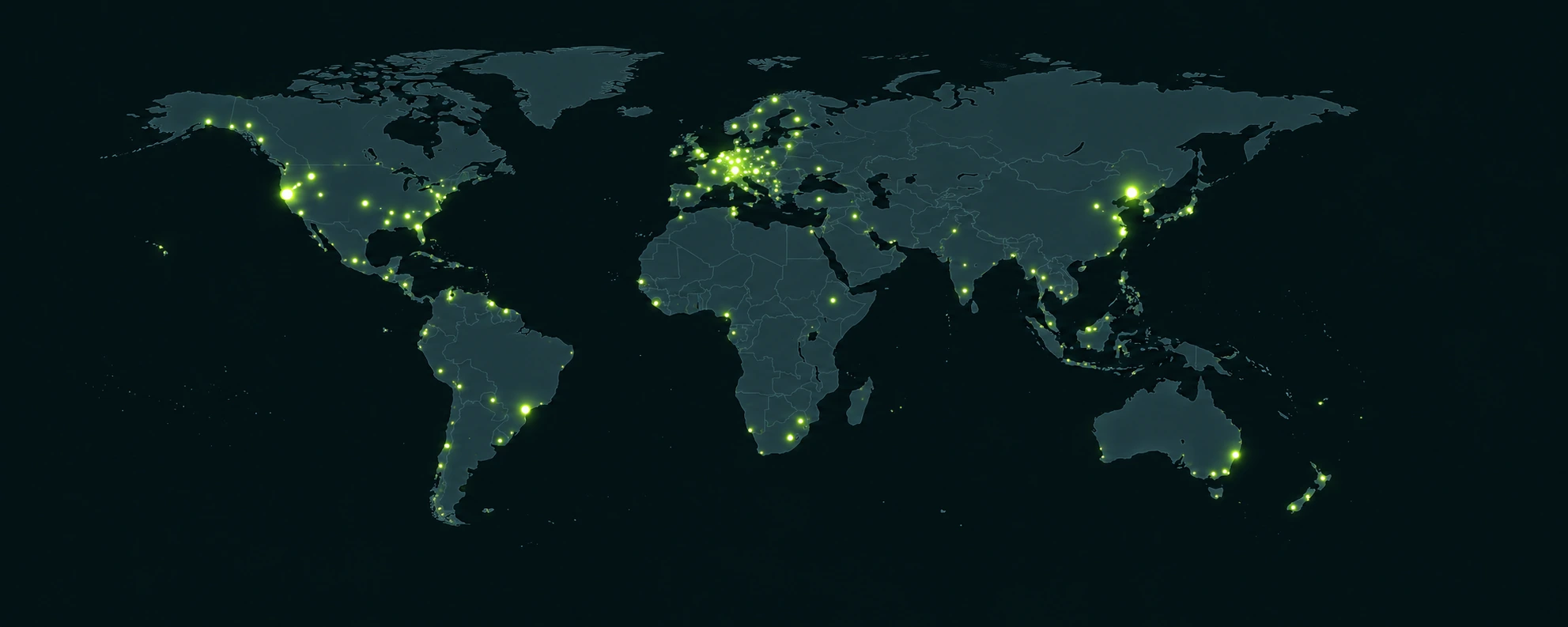 ZoogVPN global server network distribution map